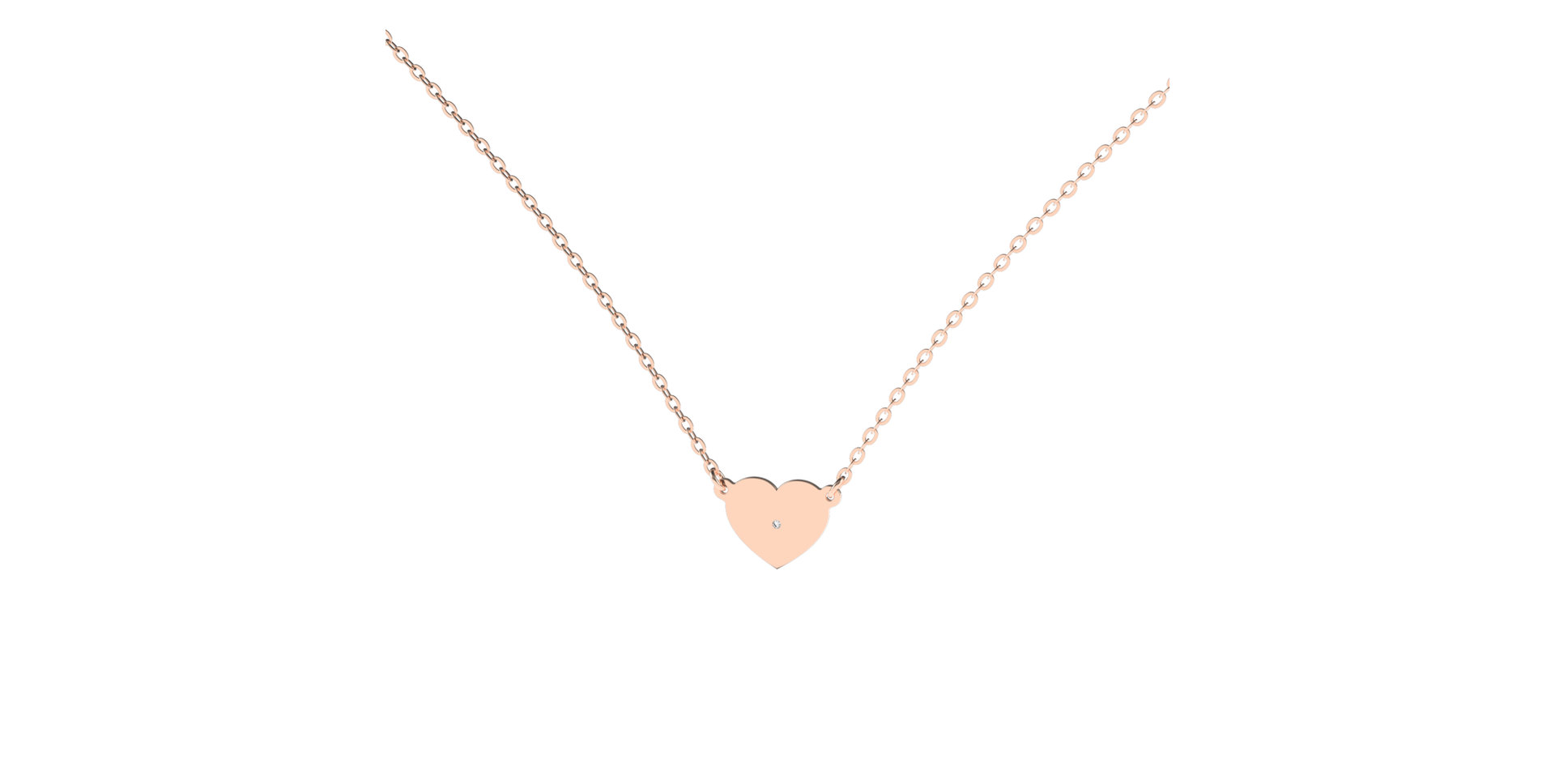 Náhrdelník s diamantom Lovely Heart