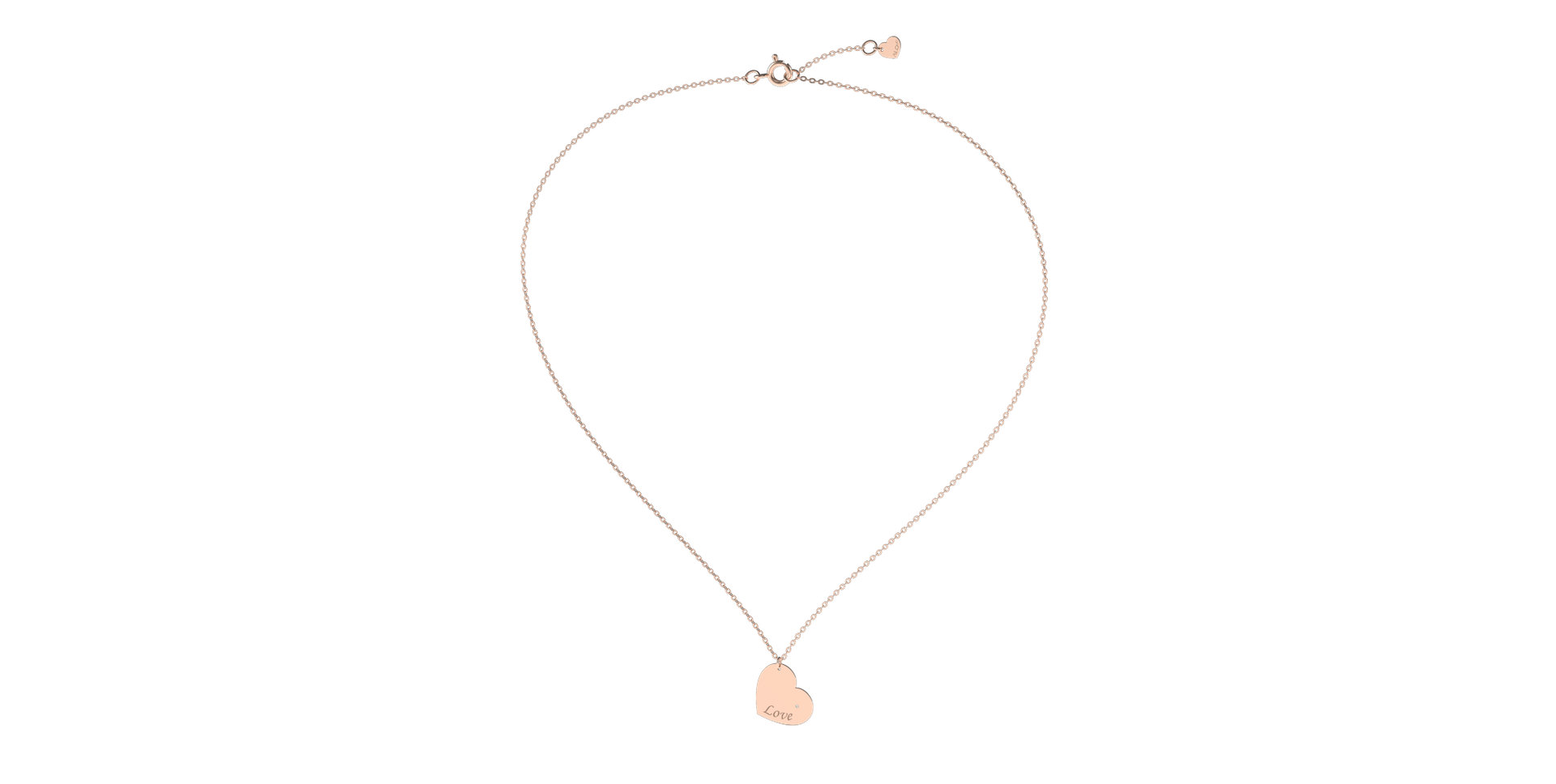 Náhrdelník s diamantom Amour Heart