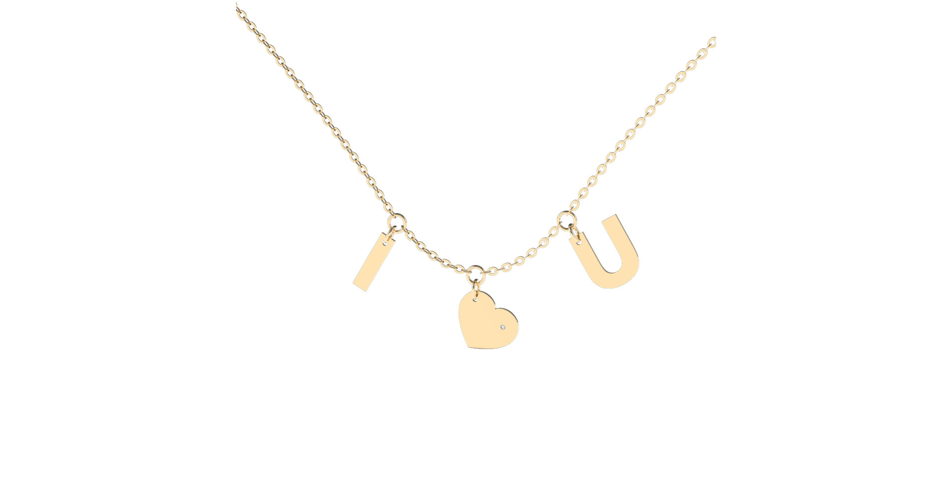 Náhrdelník s diamantom Amour