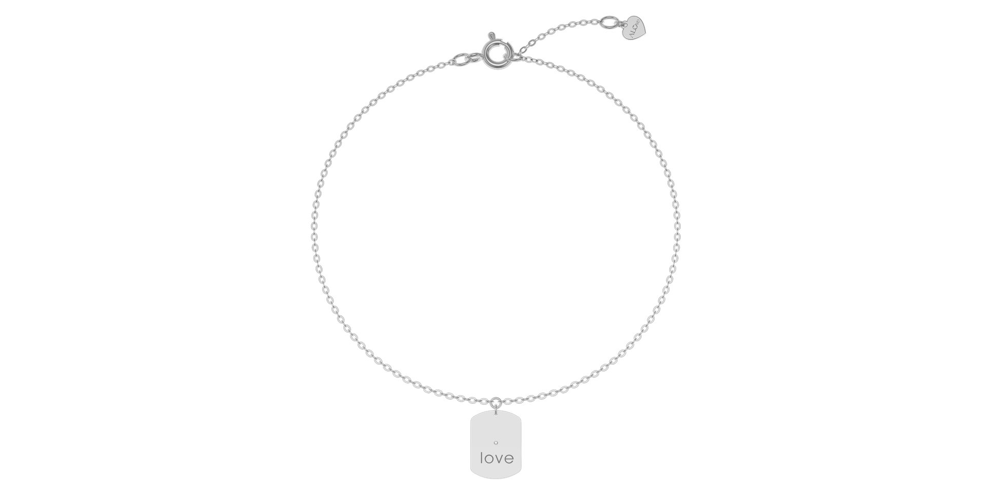 Náramok s diamantom Love
