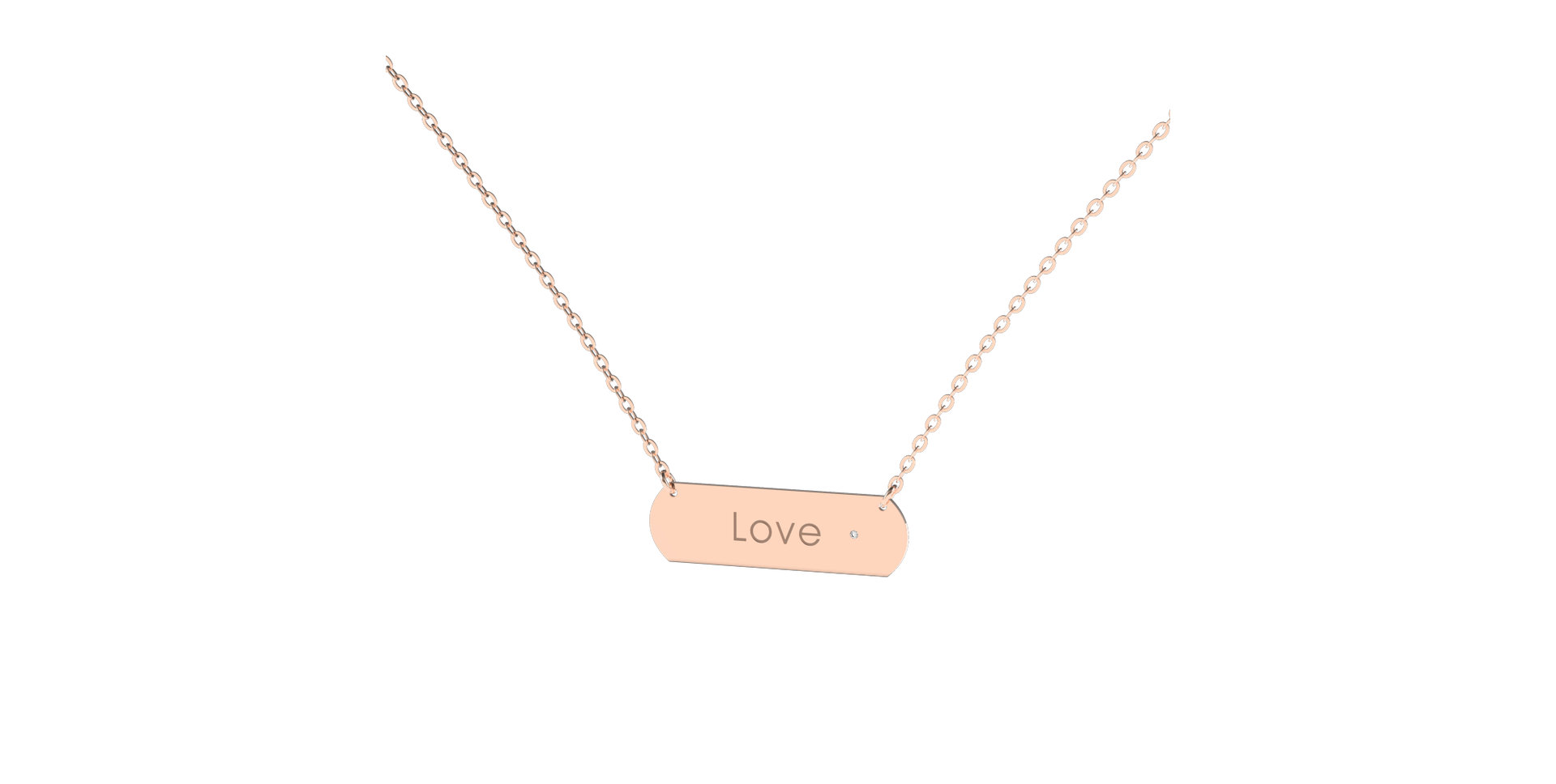 Náhrdelník s diamantom Posh Amour