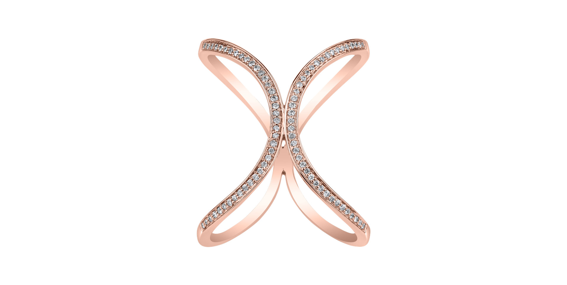 Prsteň s diamantmi Lyrix