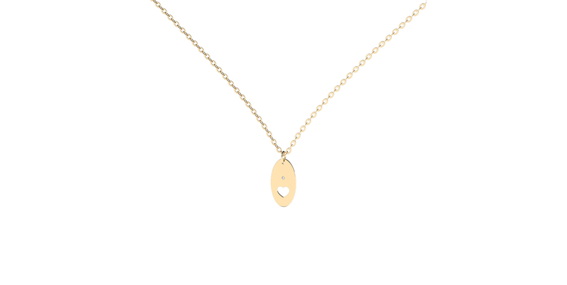 Náhrdelník s diamantom Love Heart