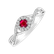 Prsteň s diamantmi a rubínom Curvy Wish2