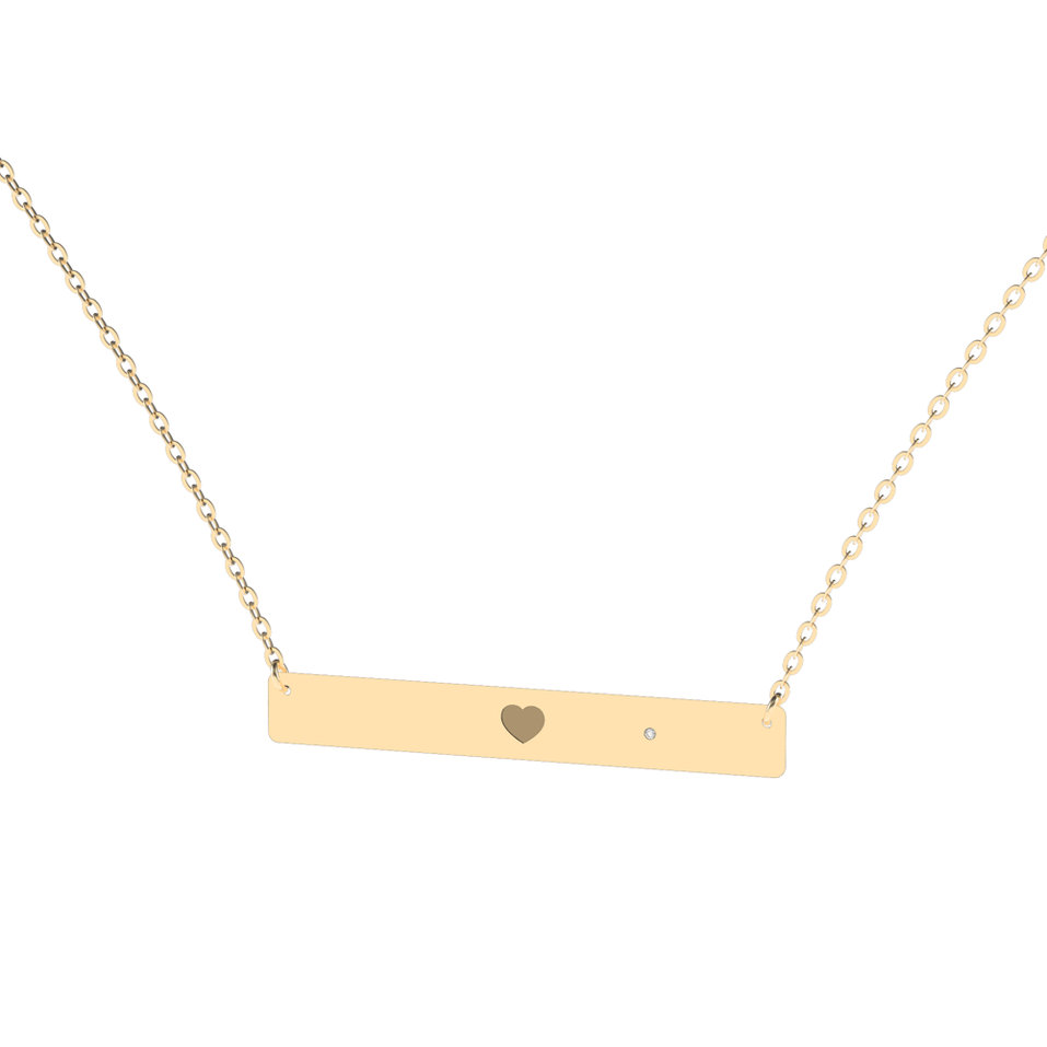 Náhrdelník s diamantom Heart