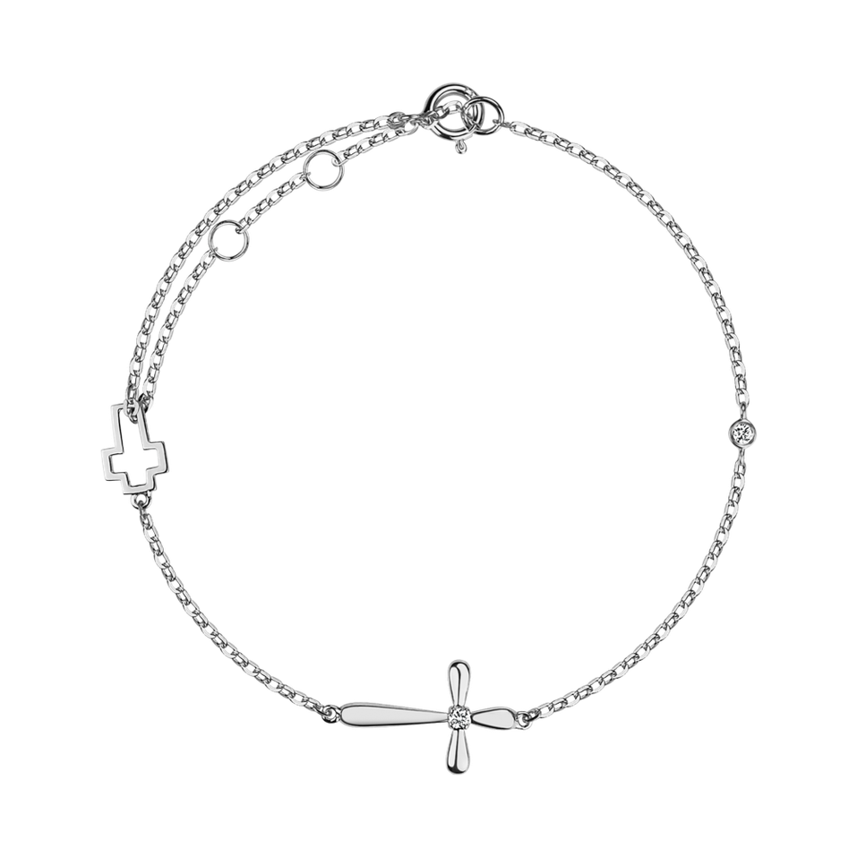 Náramok s diamantmi Aurora Cross