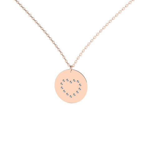 Náhrdelník s diamantmi Diamonds Heart