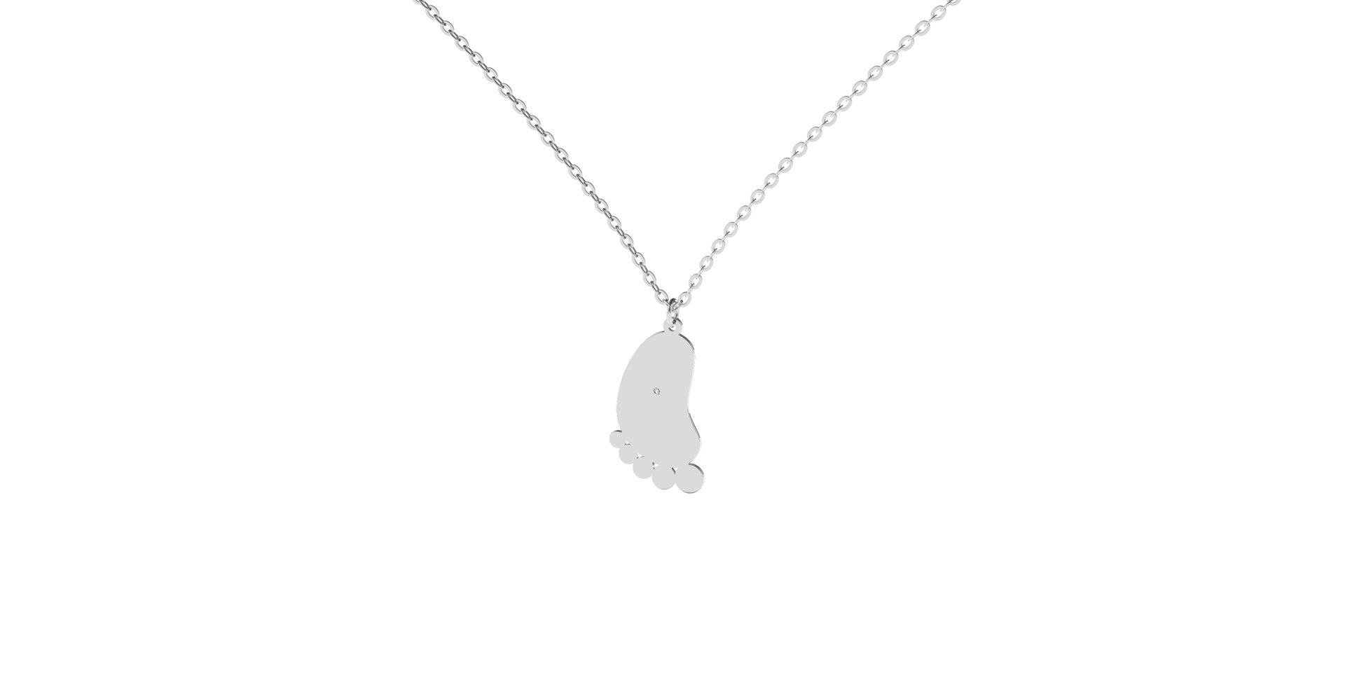 Náhrdelník s diamantom Baby Foot