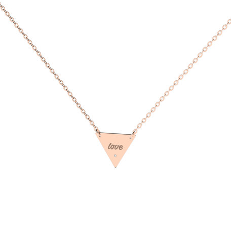 Náhrdelník s diamantom Triangle Love