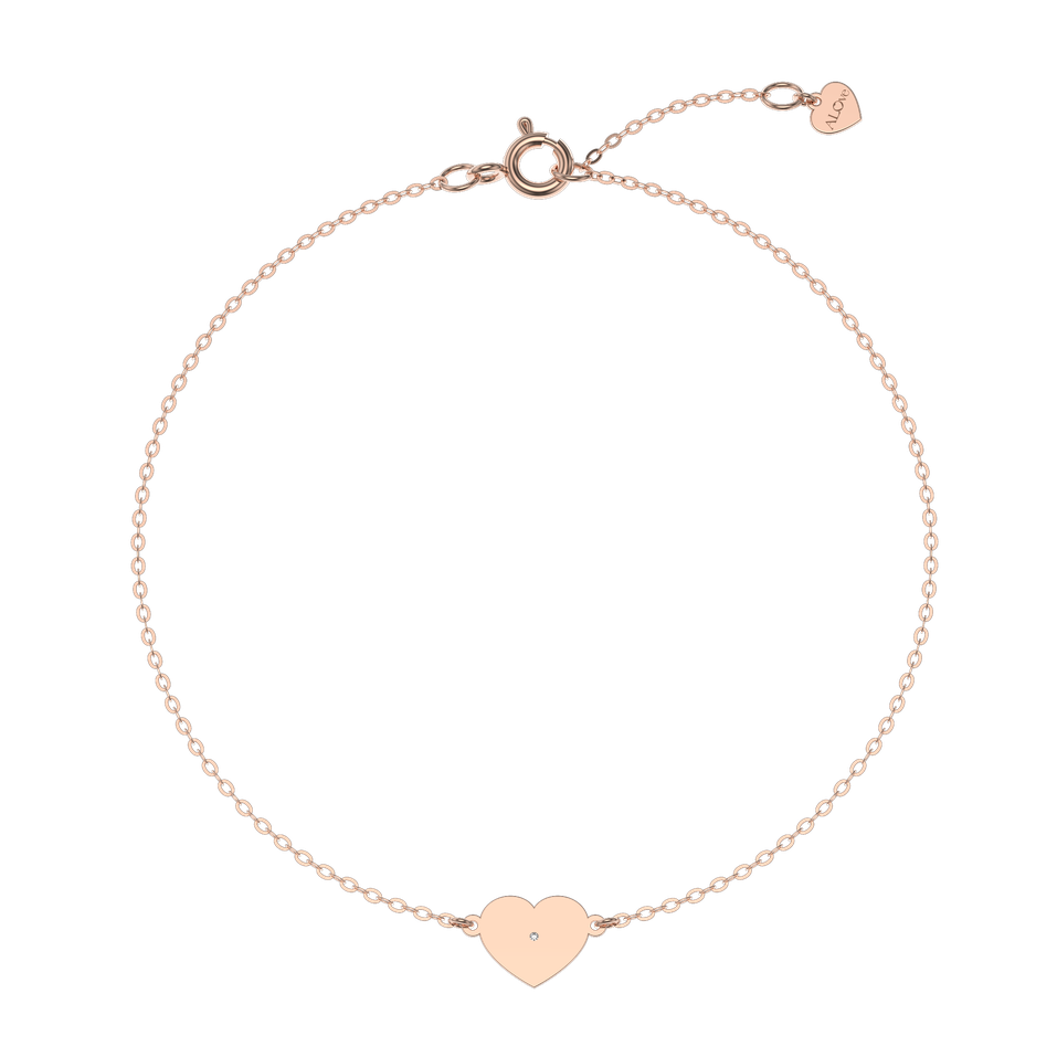Náramok s diamantom Glittering Heart