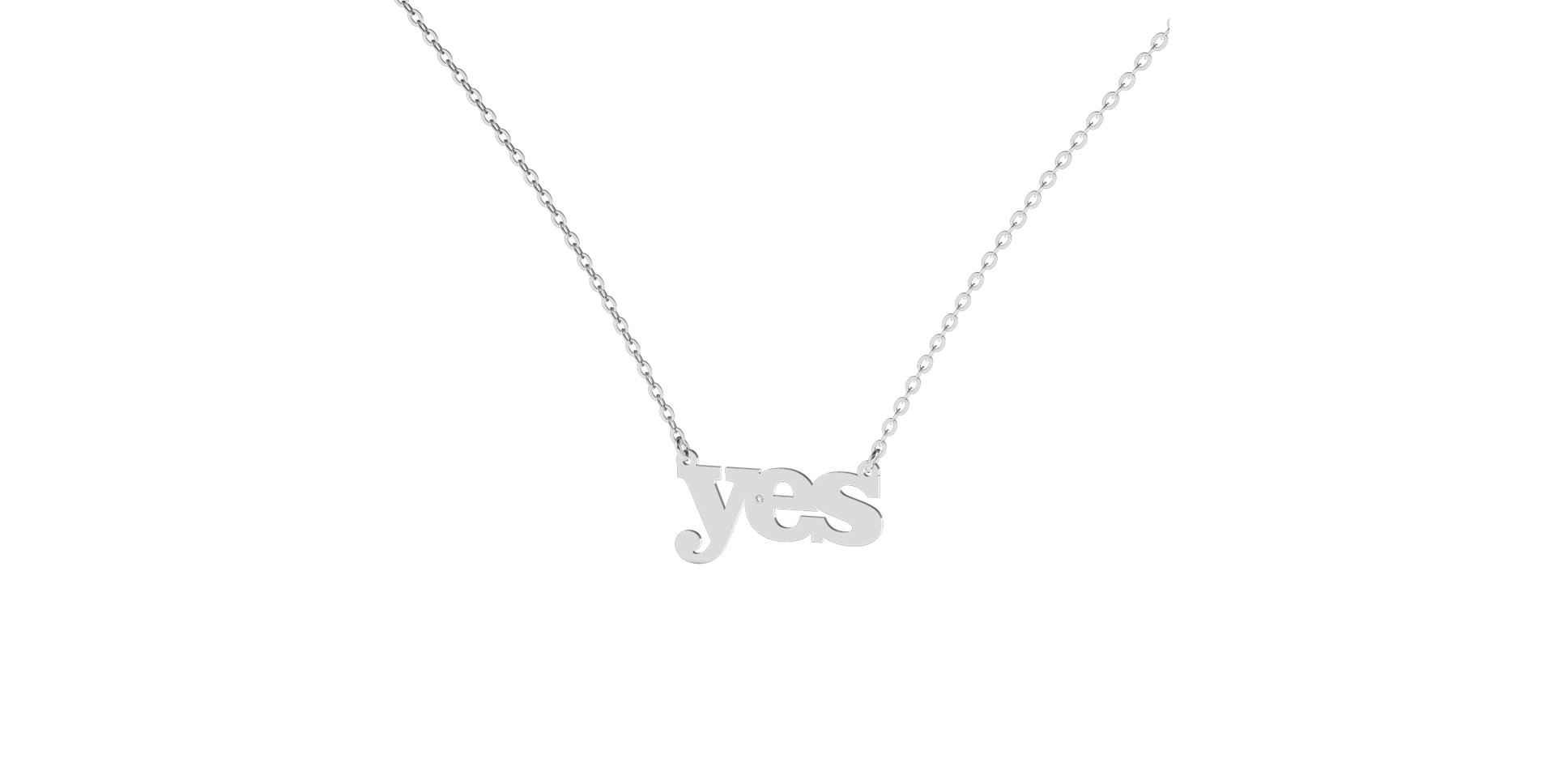 Náhrdelník s diamantom YES