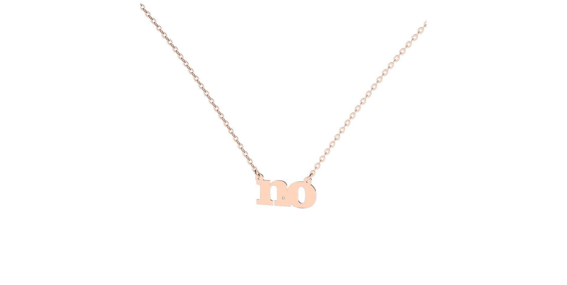 Náhrdelník s diamantom NO