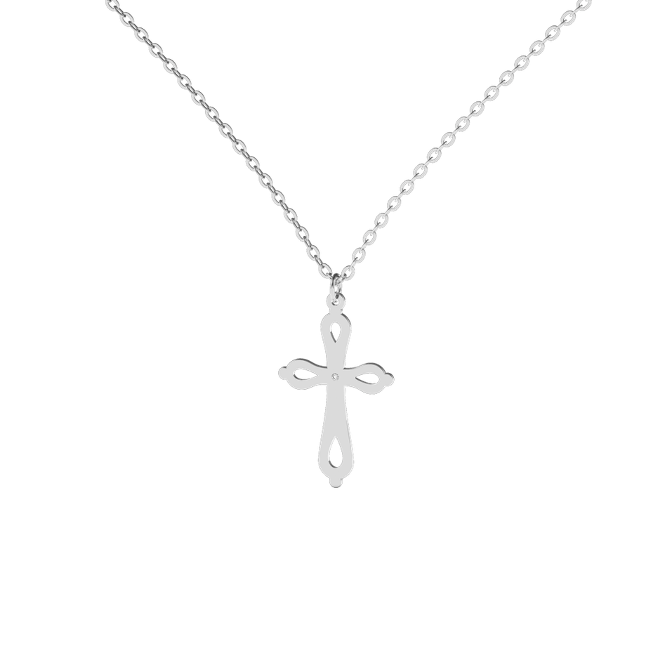 Náhrdelník s diamantom Classic Cross