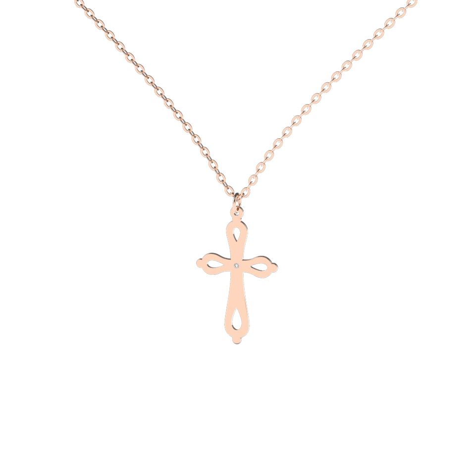 Náhrdelník s diamantom Classic Cross