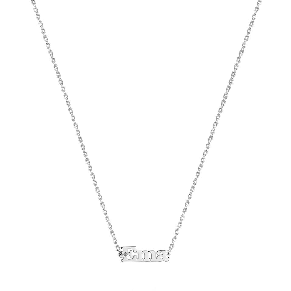Náhrdelník s diamantom Classic name