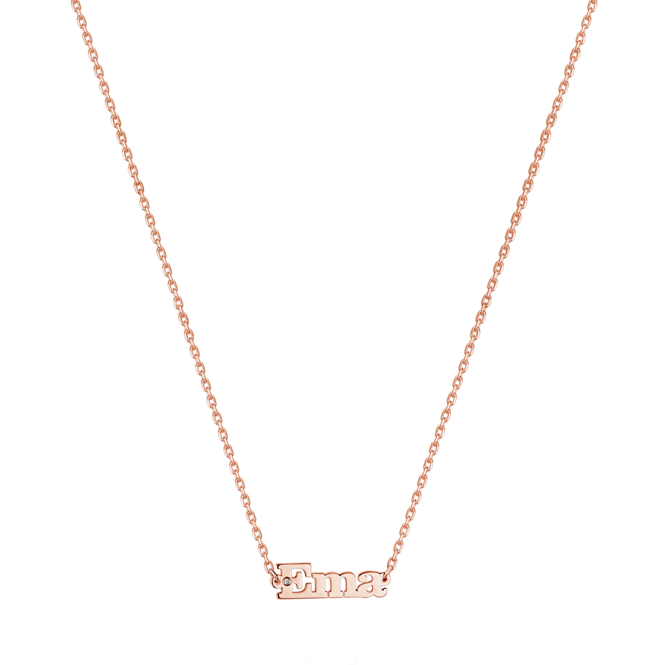 Náhrdelník s diamantom Classic name