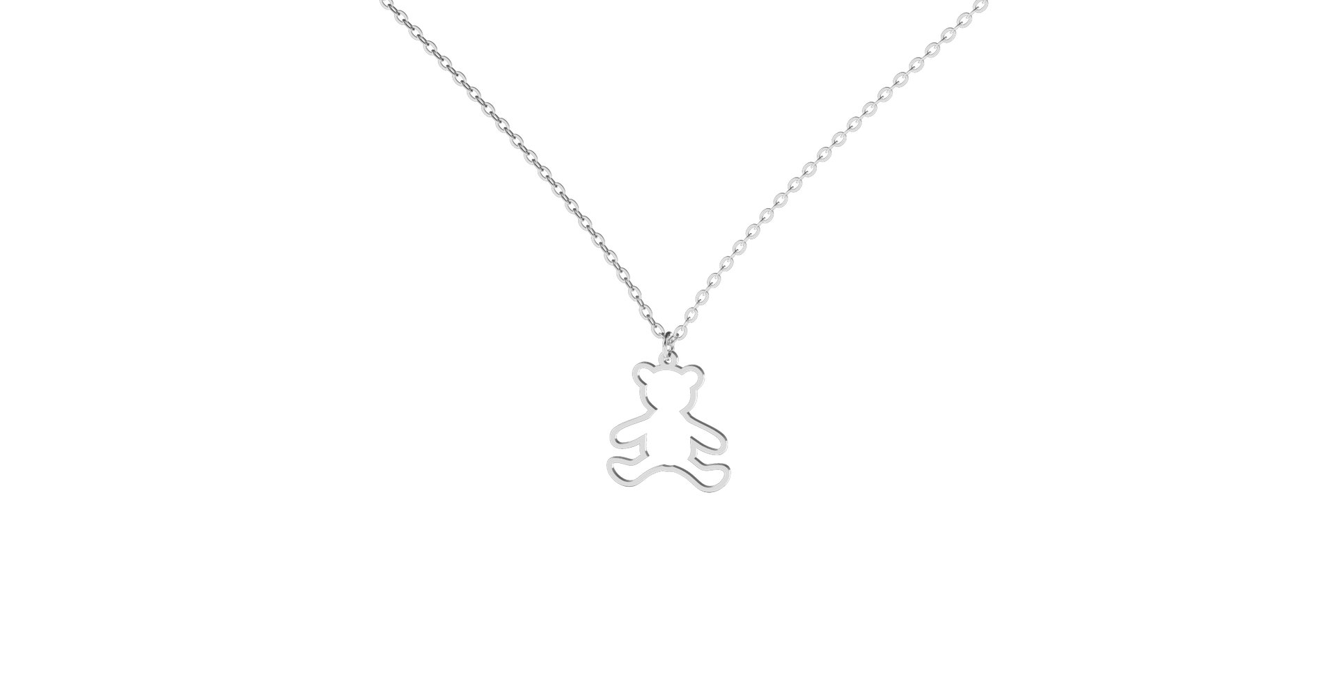 Náhrdelník s diamantom Teddy Bear