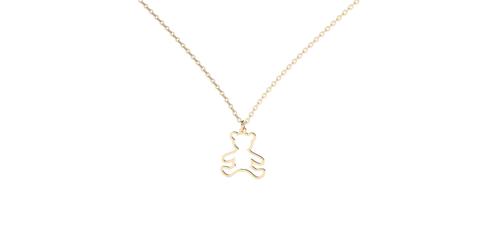 Náhrdelník s diamantom Teddy Bear