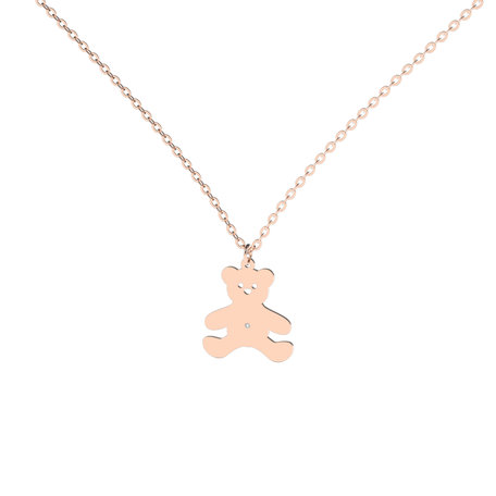 Náhrdelník s diamantom Teddy Bear