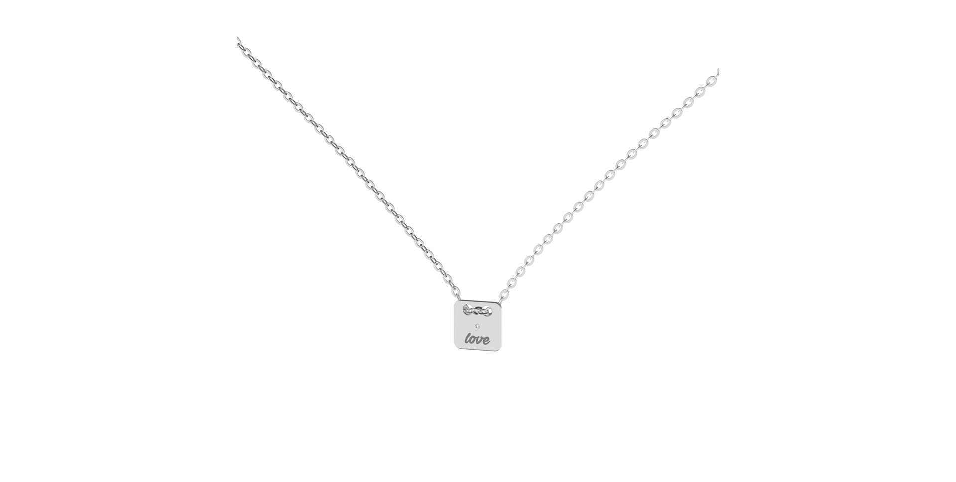 Náhrdelník s diamantom Tell U, Love U