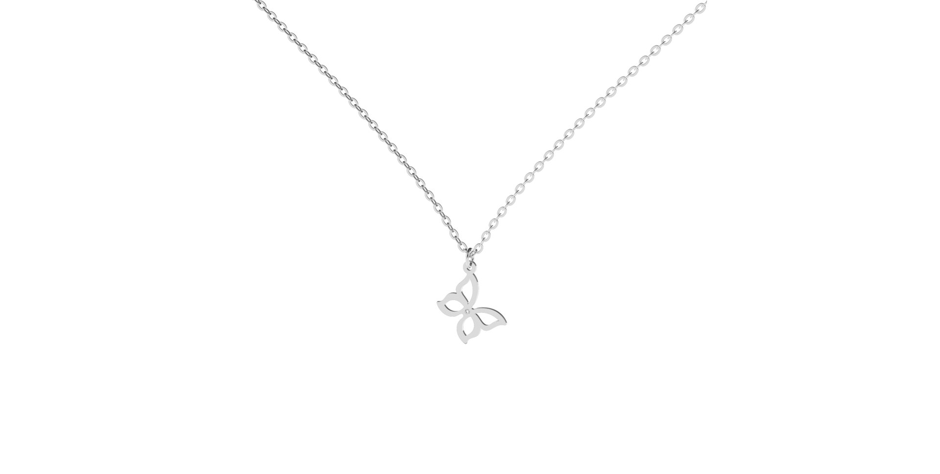 Náhrdelník s diamantom Extraordinary Butterfly