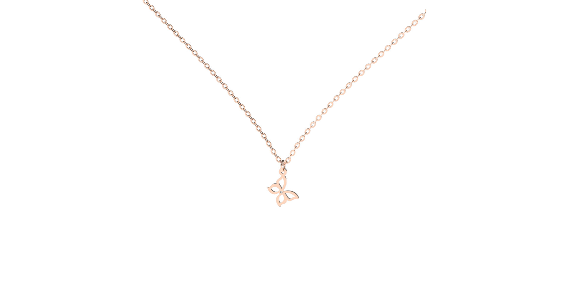 Náhrdelník s diamantom Extraordinary Butterfly