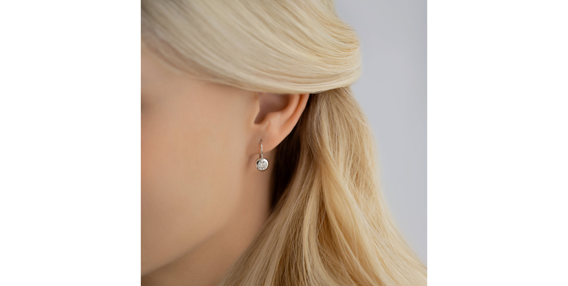 Náušnice s diamantom Sparkling Dots