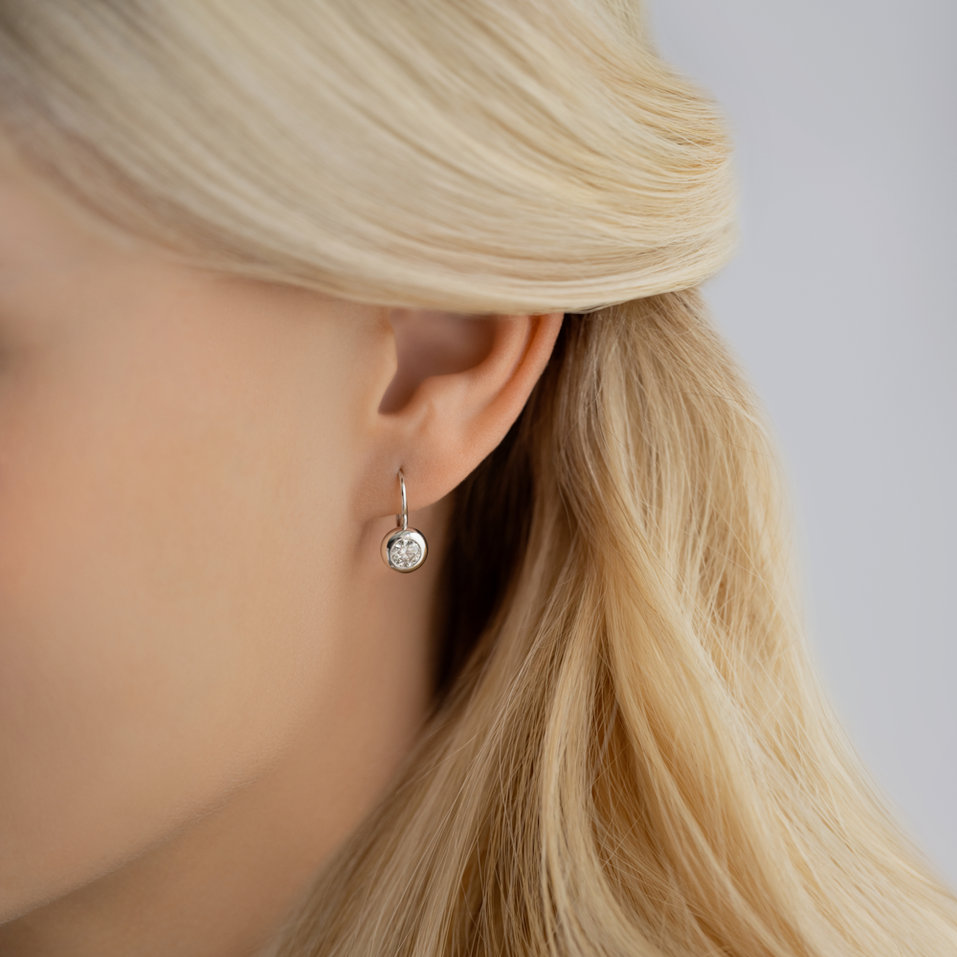 Náušnice s diamantom Sparkling Dots