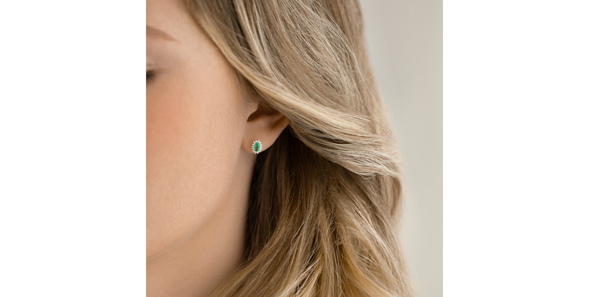 Náušnice s diamantmi a rubínom Princess