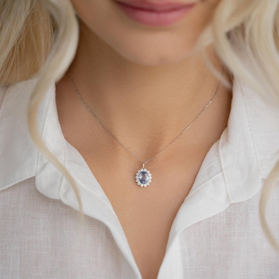 Prívesok so smaragdom a diamantmi Princess