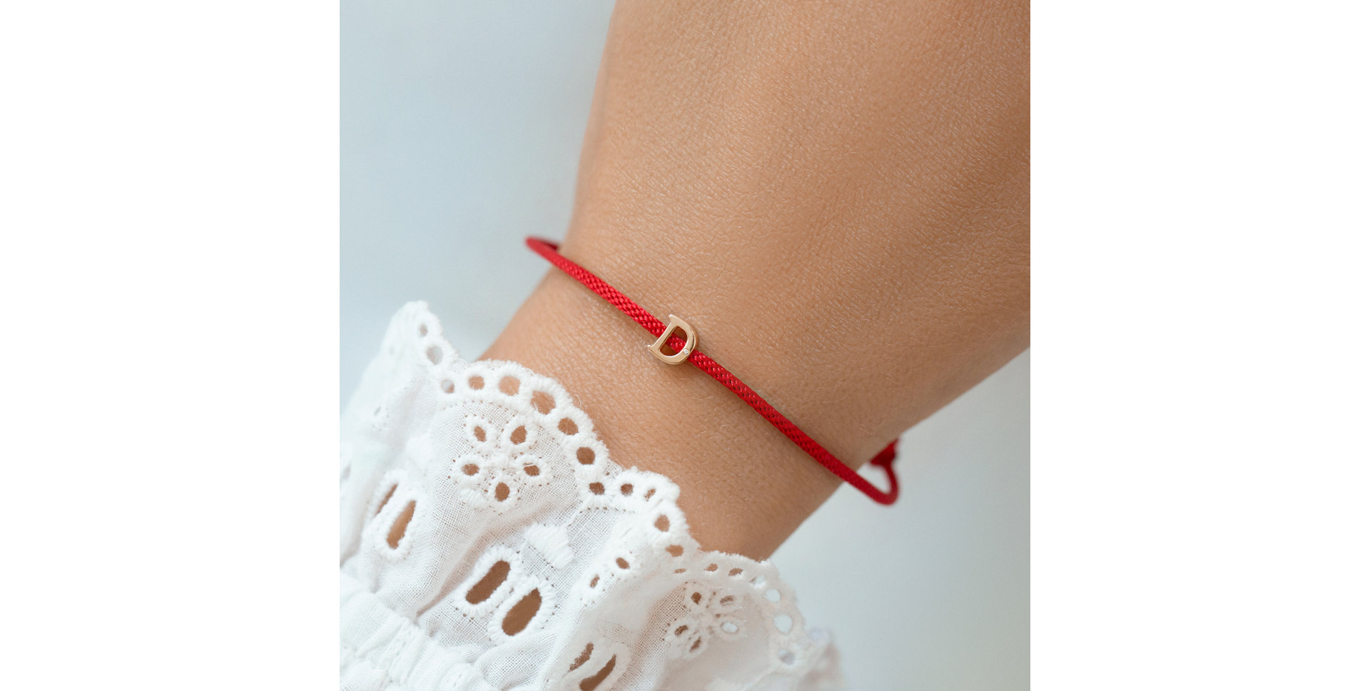 Diamantový náramok so šnúrkou Flat Line X