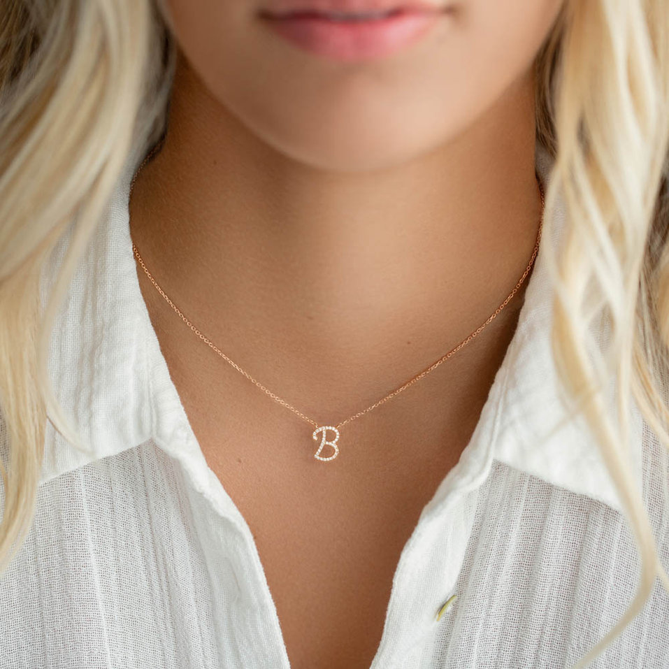 Náhrdelník s diamantmi Curly Glitter T