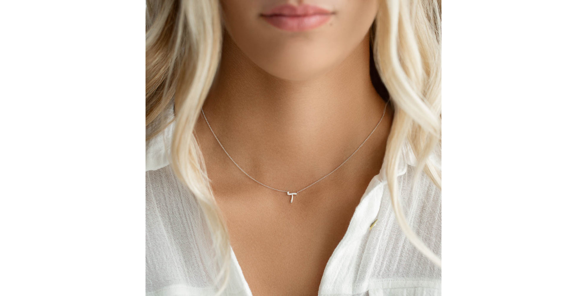 Náhrdelník s diamantmi Curly Diamonds U