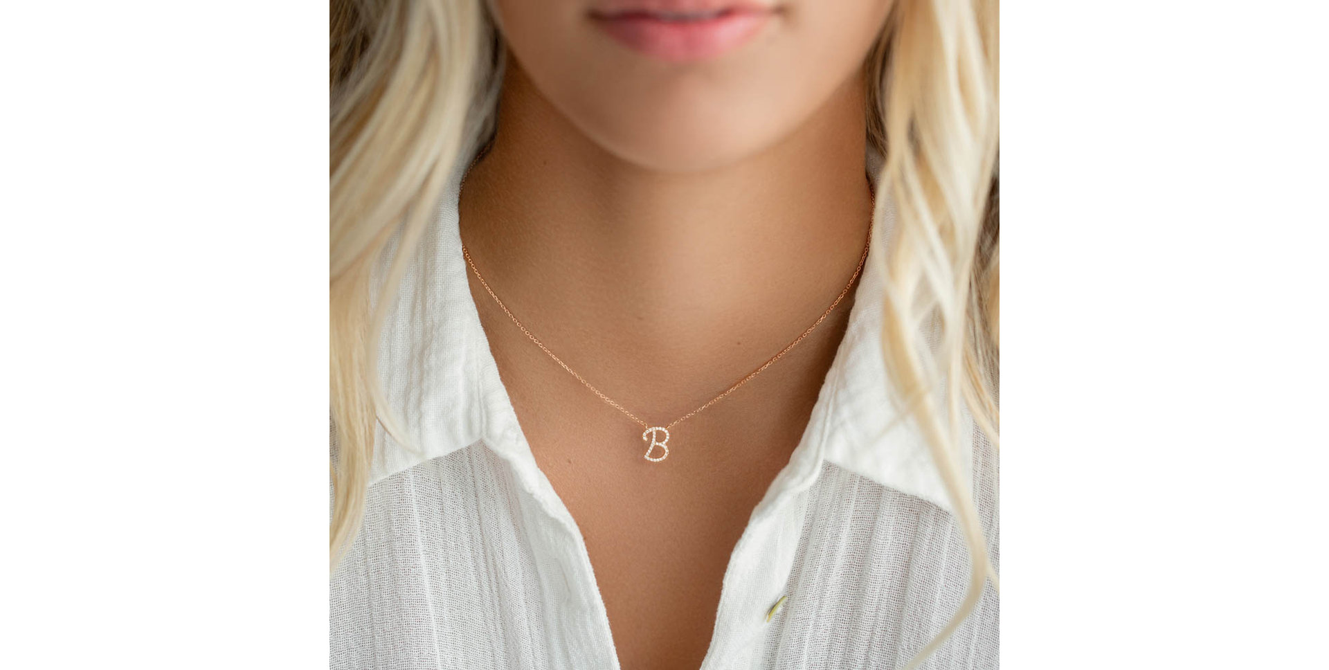 Náhrdelník s diamantmi Curly Glitter T