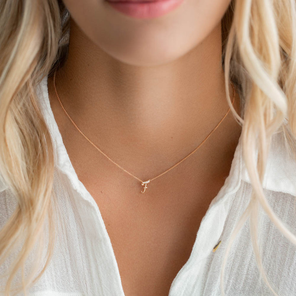 Náhrdelník s diamantmi Curly Diamonds V