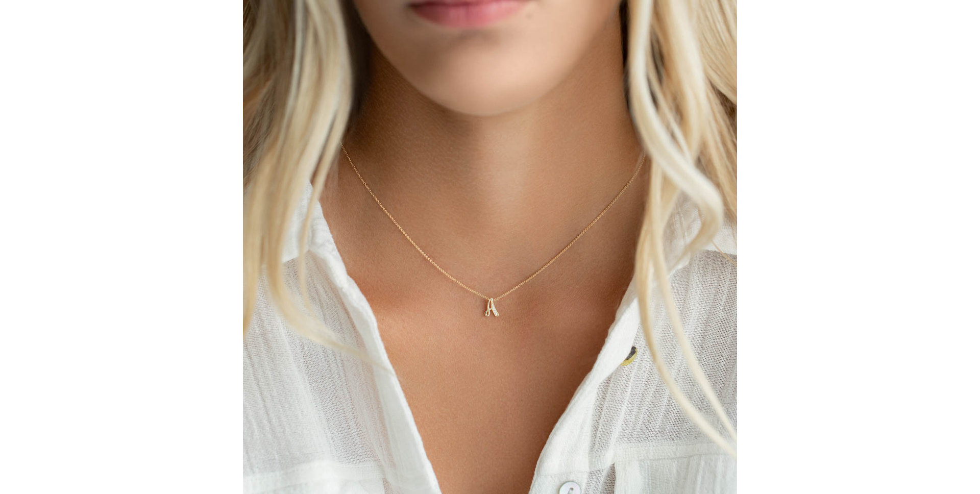 Náhrdelník s diamantmi Curly Diamonds V