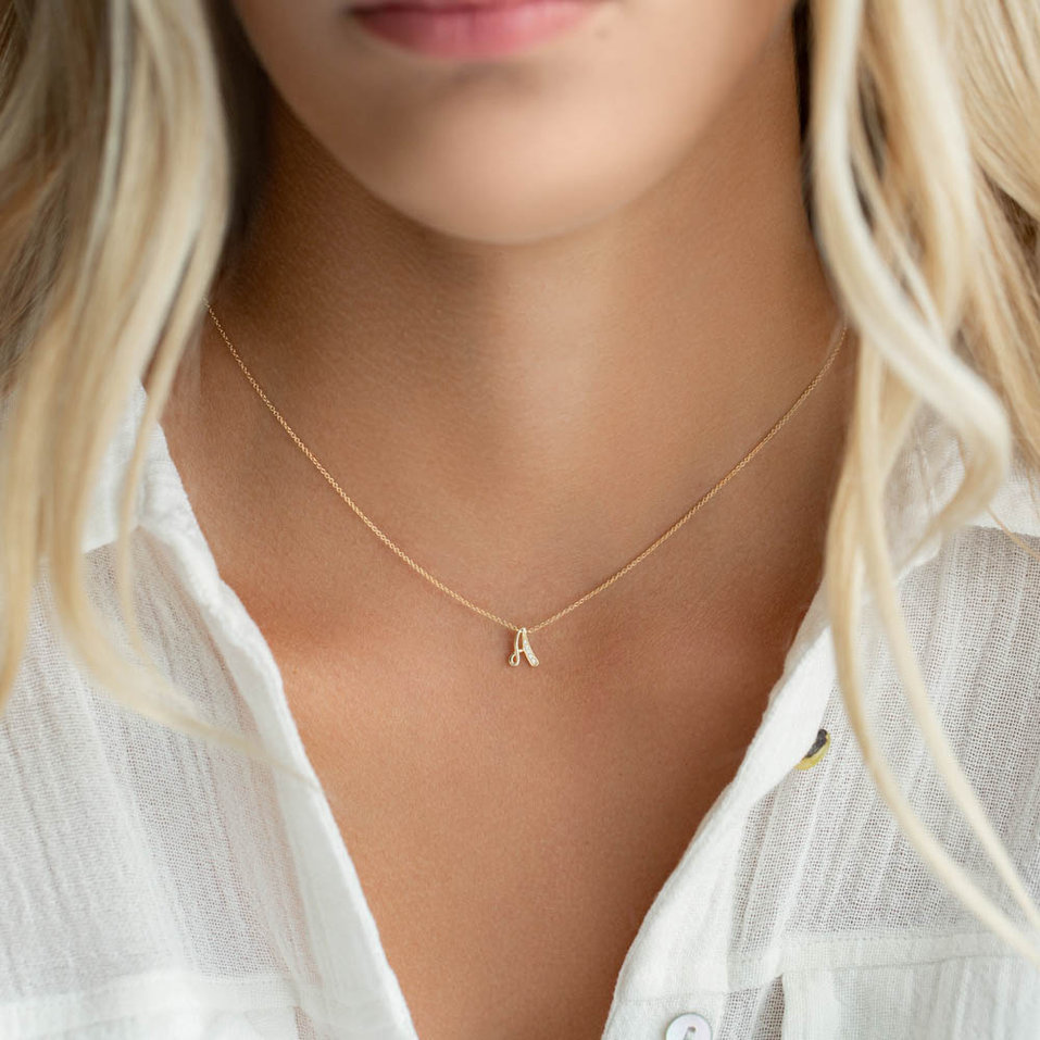 Náhrdelník s diamantmi Curly Diamonds W