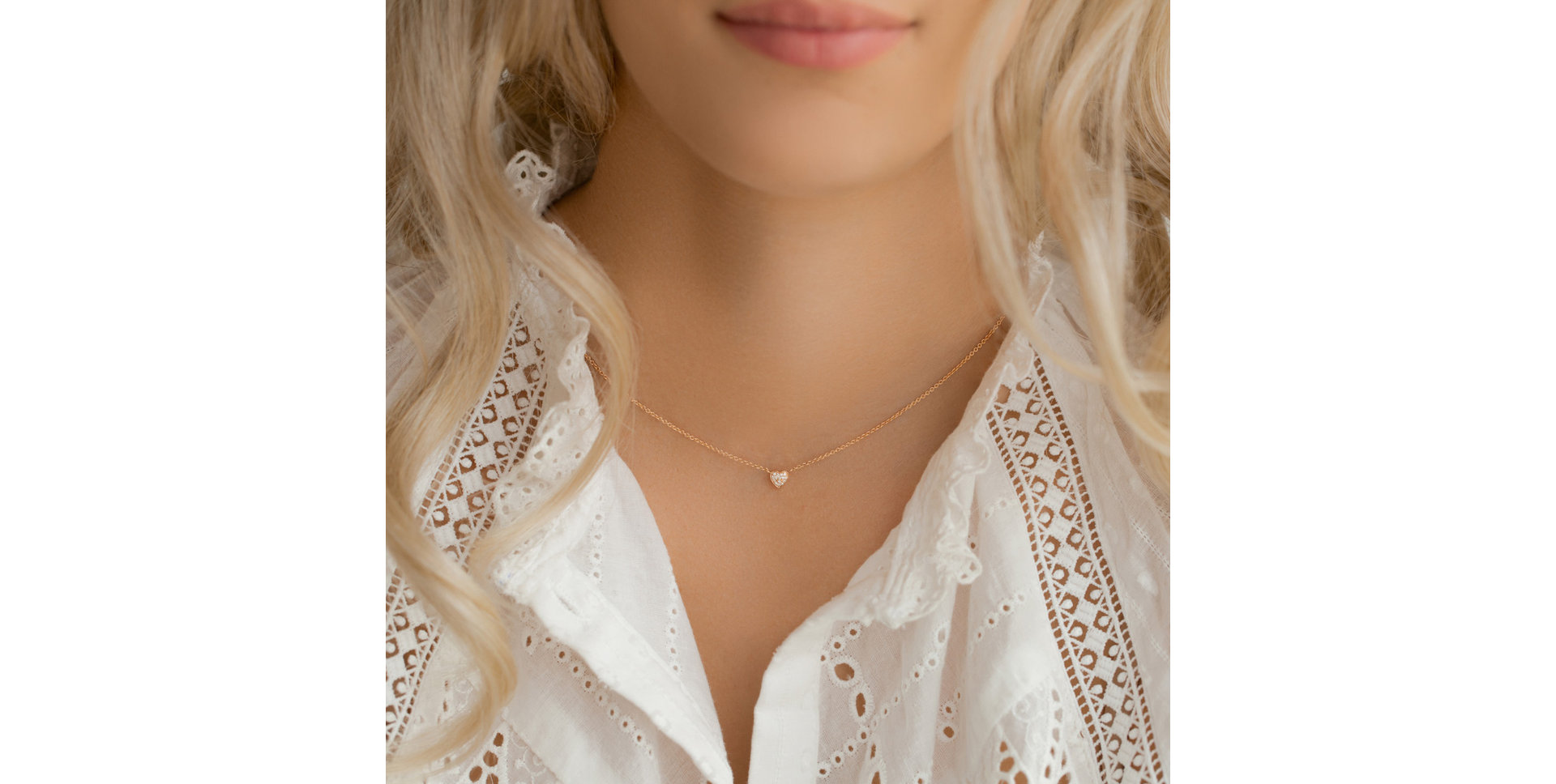 Náhrdelník s diamantmi Tender Heart