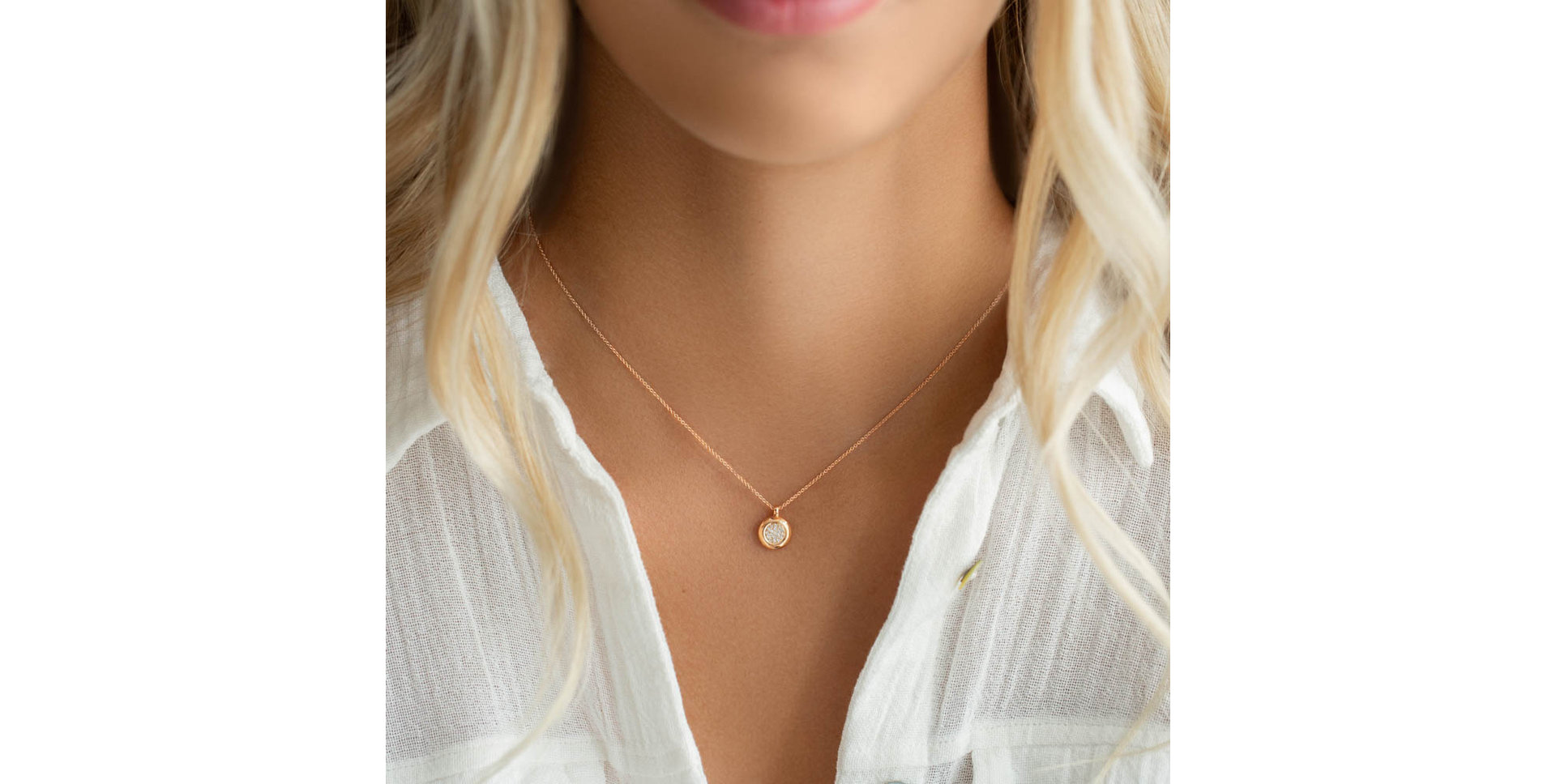 Náhrdelník s diamantmi Paradise Drop