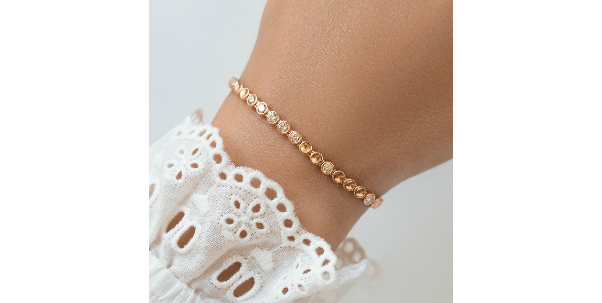 Náramok s hnedými diamantmi Essential Brilliance