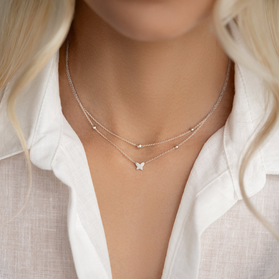 Náhrdelník s diamantmi Magic Butterfly