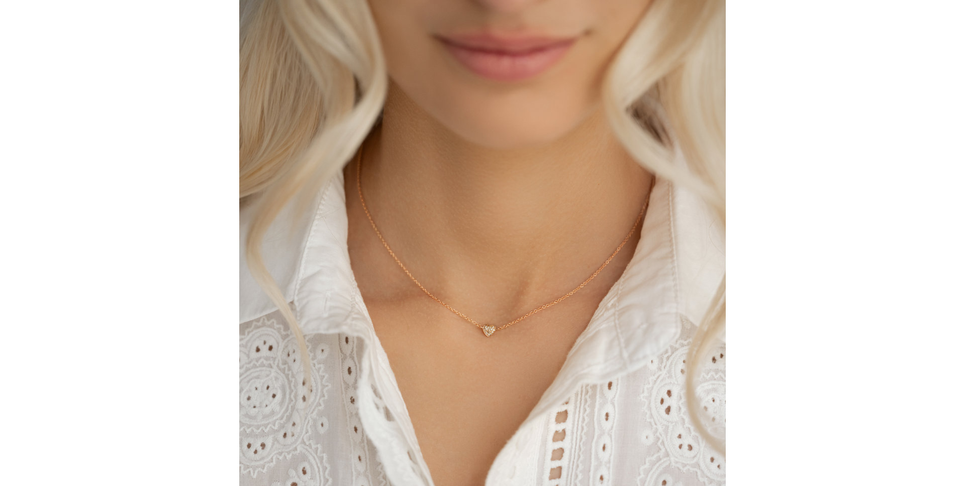 Náhrdelník s diamantmi Tender Heart