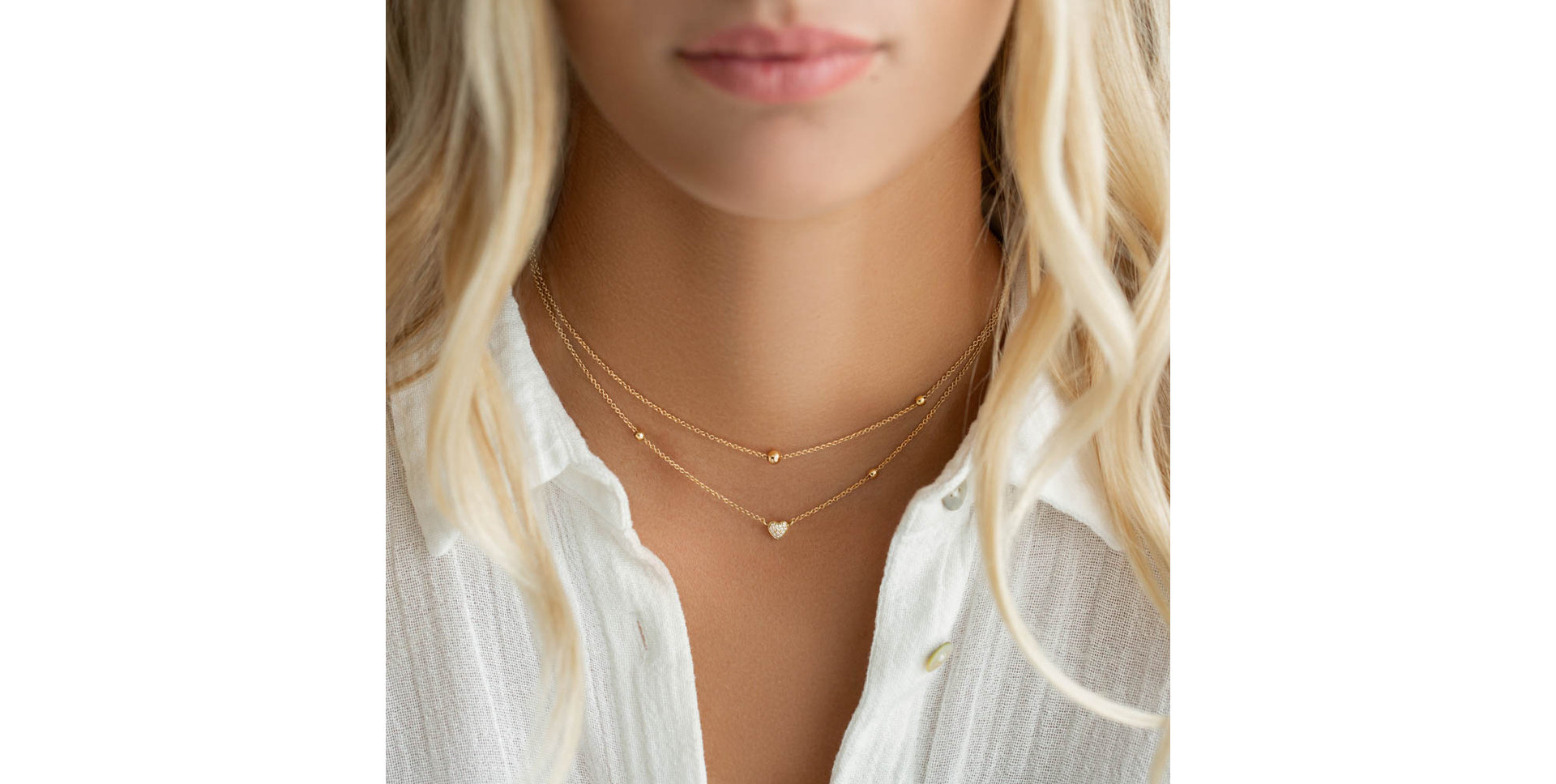 Náhrdelník s diamantmi Tender Heart