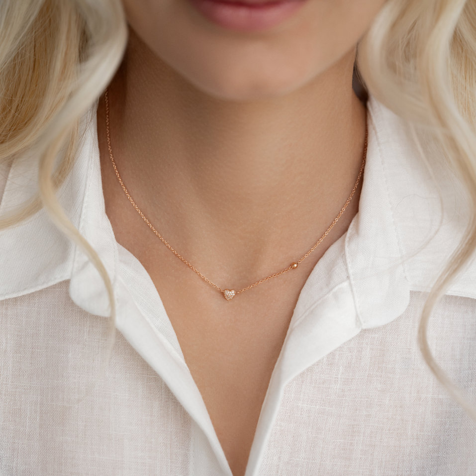 Náhrdelník s diamantmi Tender Heart