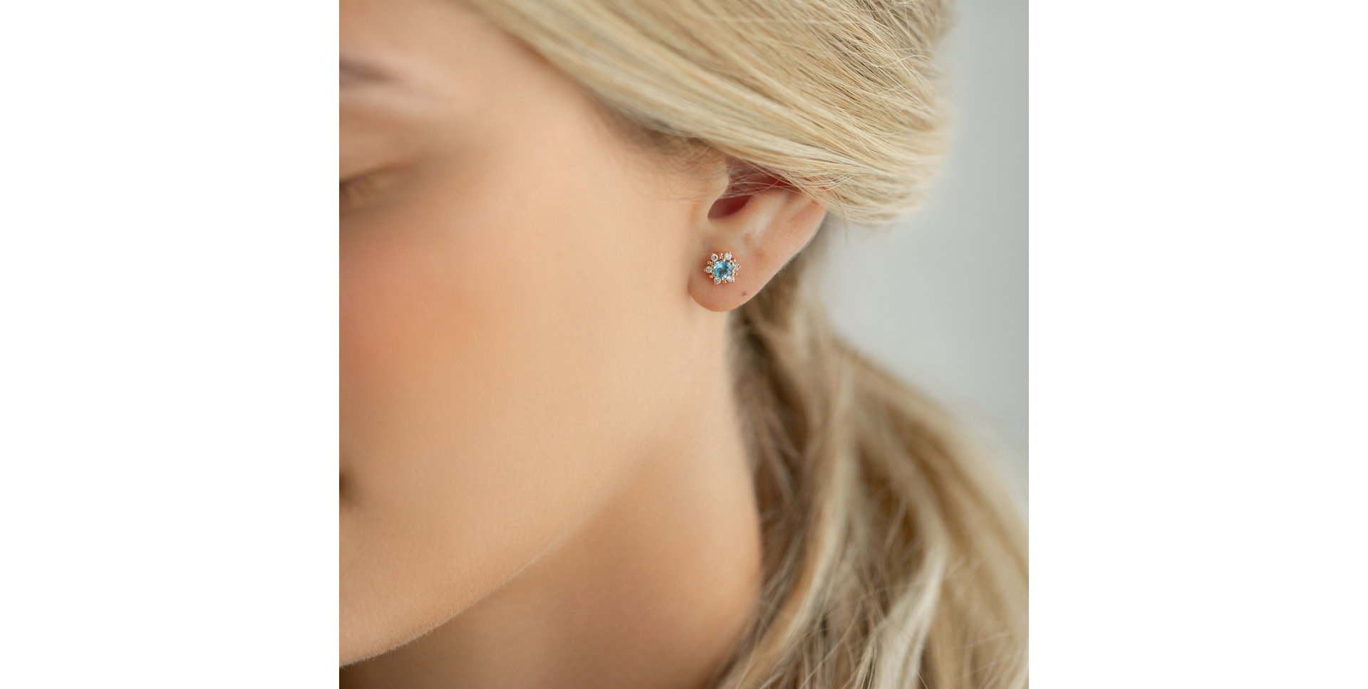 Náušnice s diamantmi a tanzanitom Fancy Fairytale