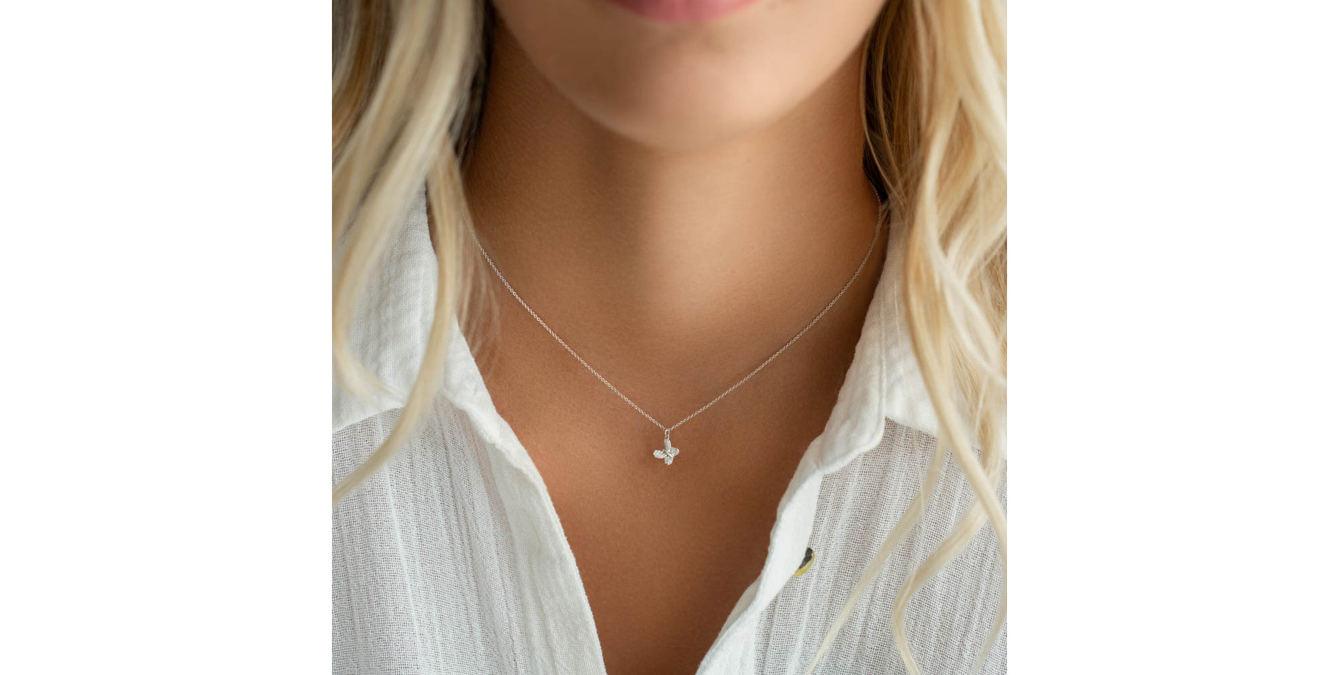 Náhrdelník s diamantmi Fairy Butterfly