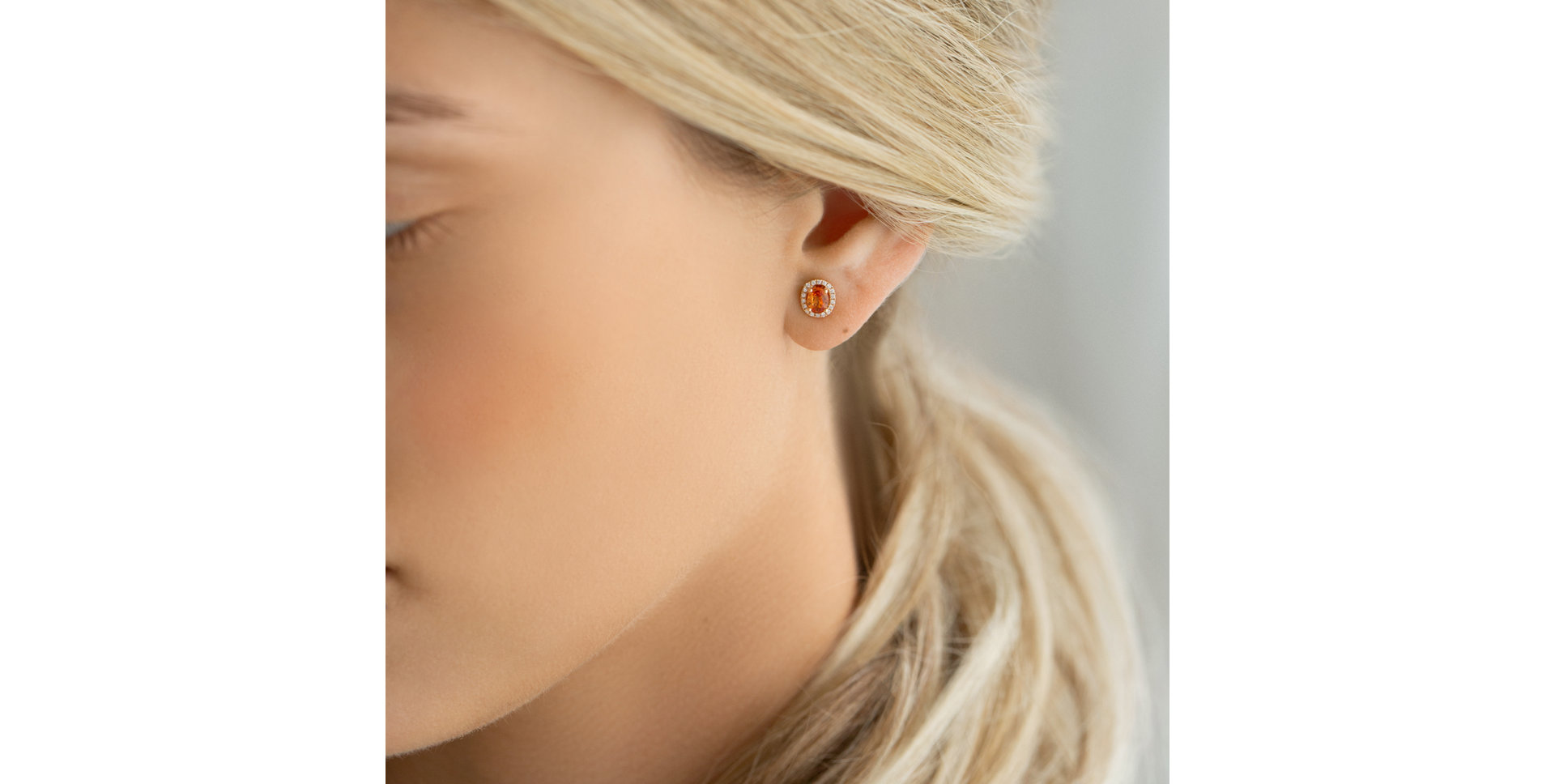 Náušnice s diamantmi a zafírom Imperial Sapphire