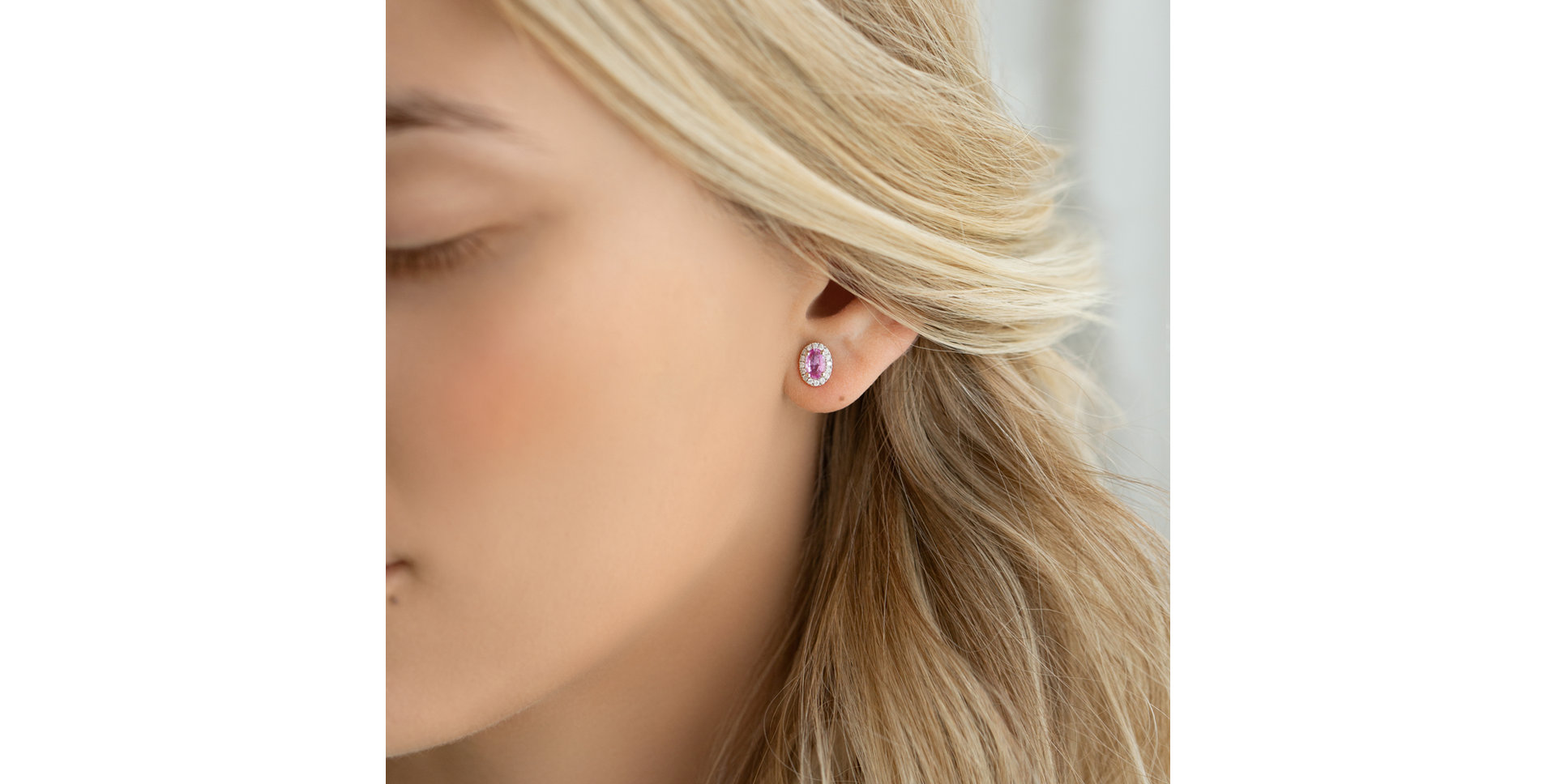 Náušnice s diamantmi a zafírom Royal Sapphire