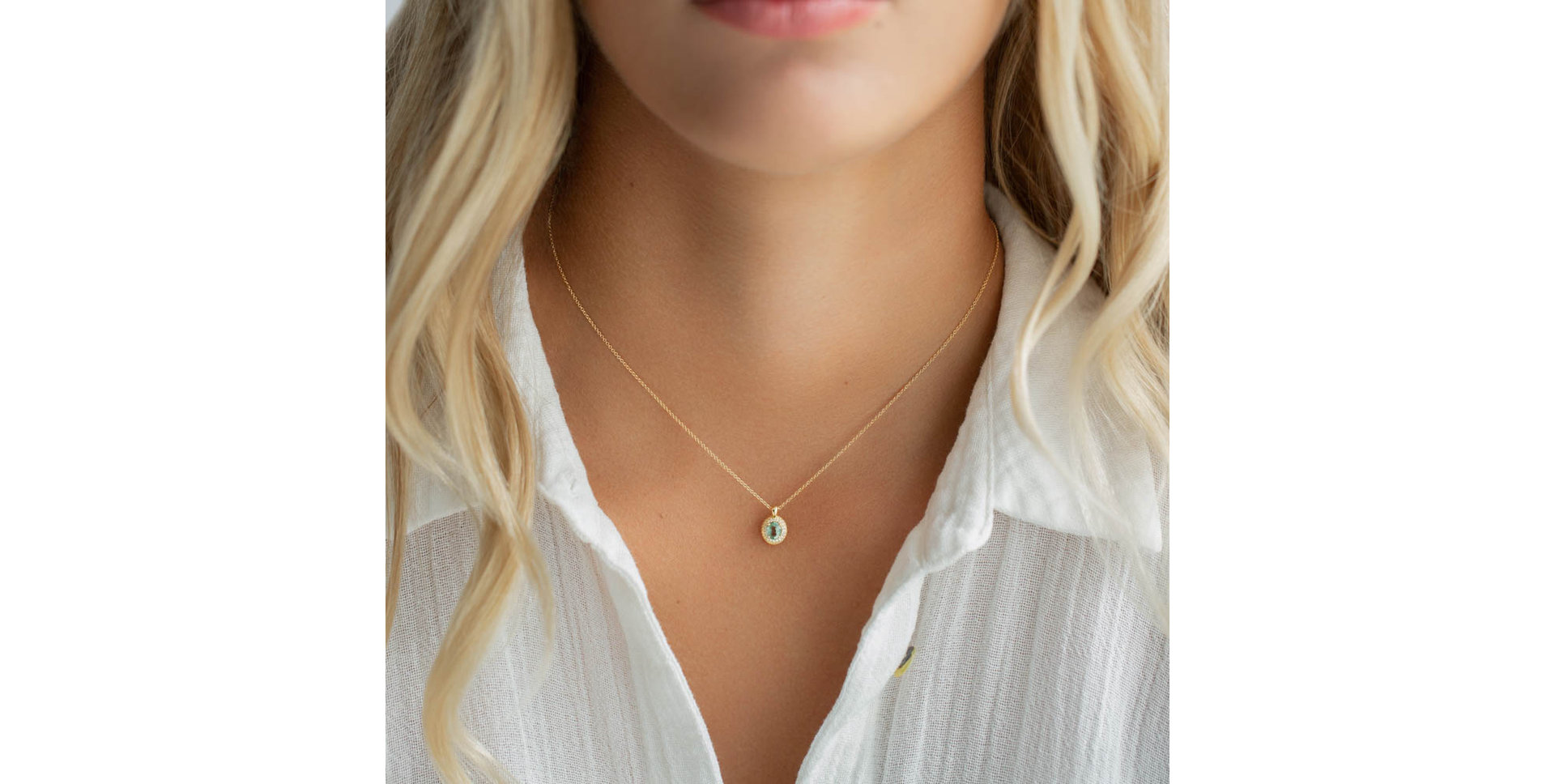 Náhrdelník so zafírom a diamantmi Princess