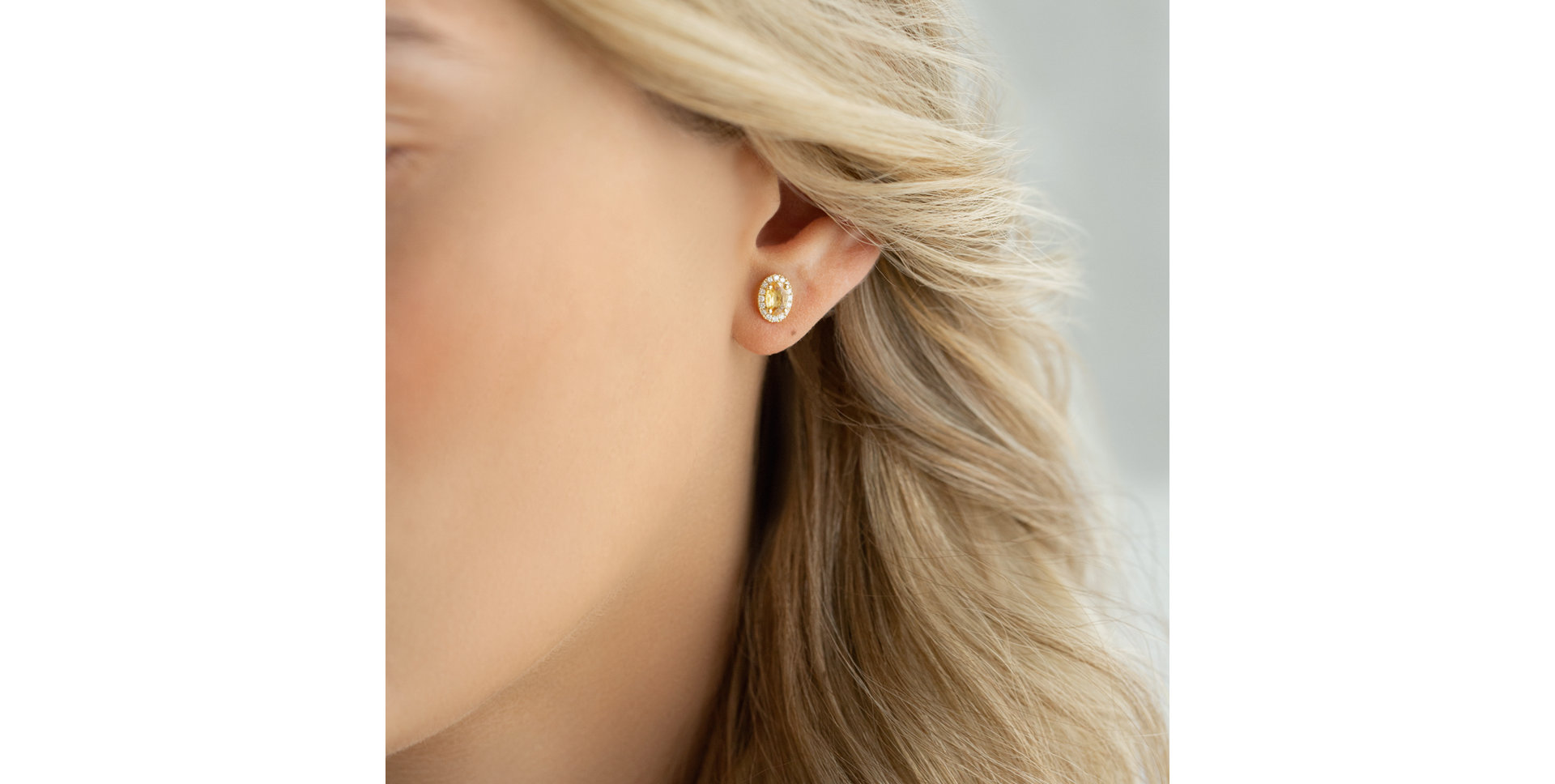 Náušnice s diamantmi a zafírom Princess